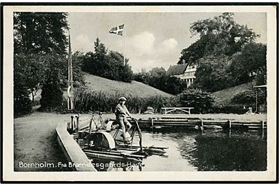 Bornholm, Brændesgaardshaven med vandcykler. Stenders Bornholm no. 47.