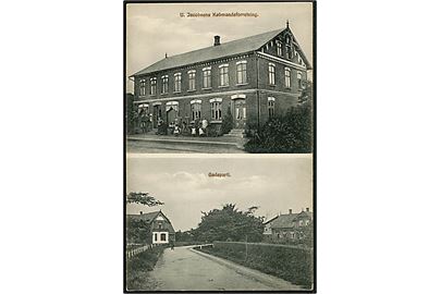 Ballum, gadeparti og U. Jacobsens Købmandsforretning. C. C. Biehl no. 1218.