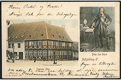 Nykøbing F., Czarens Hus og Peter den Store. Stenders no. 561.