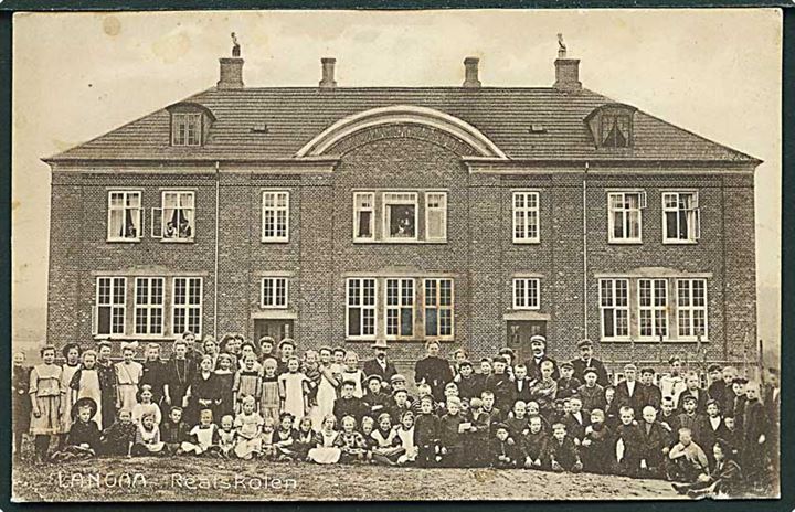 Langaa Realskole. H. Jørgensen no. 20205. Småfejl i kortet.