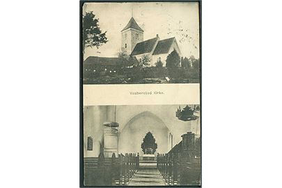 Vaabensted Kirke ind/udvendig. L. Poulsen u/no. Hjørneskade.