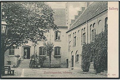 Det indvendige af hospitalgaarden i Aalborg. W.K.F. no. 1307.