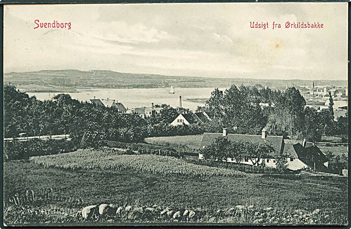 Udsigt fra Ørkildsbakken ved Svendborg. W.K.F. no. 956.