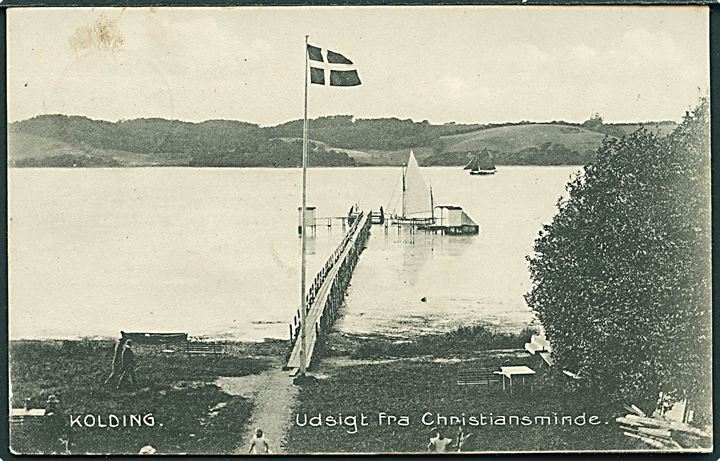 Udsigt fra Christiansminde ved Kolding. Stenders no. 13337.