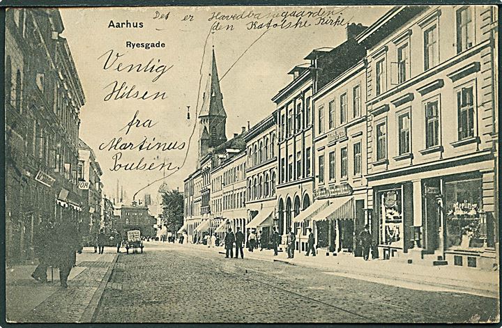 Parti fra Ryesgade i Aarhus. W. Rohweder u/no.