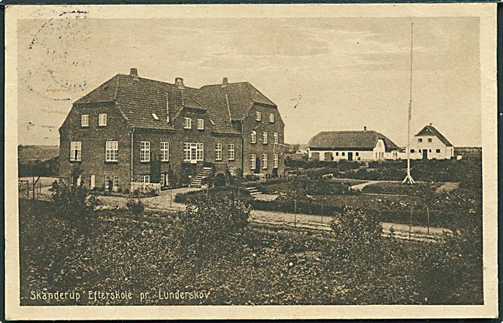 Skanderup Efterskole pr. Lunderskov. Stenders no. 47701.