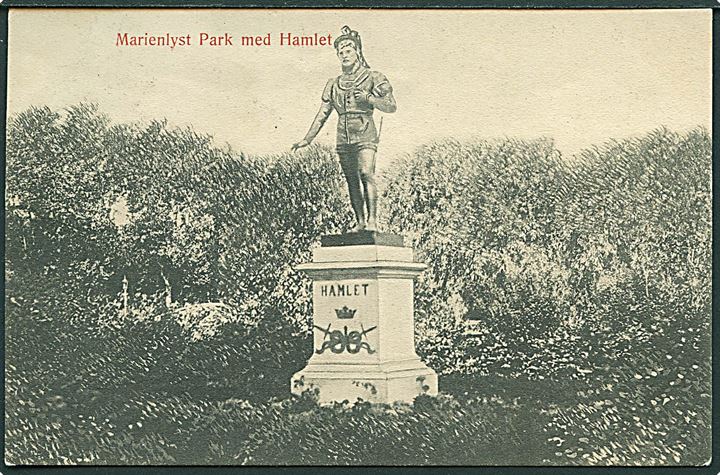 Hamlet statue i Marienlyst park. J.M. no. 338.