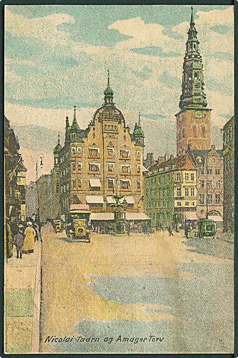 Amager Torv og Nicolai Kirke i København. A.C. no. 312.