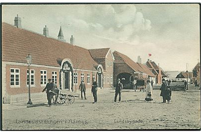 Landsudstillingen i Aarhus 1909 med Landsbygade. Stenders no. 18412.