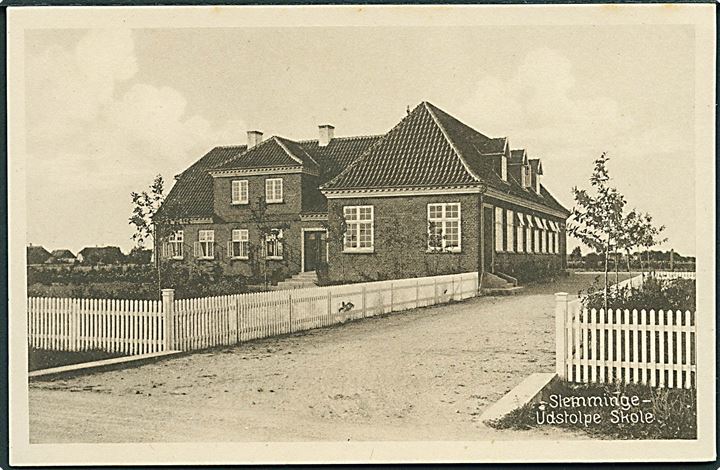 Udstolpe Skole i Slemminge. Stenders no. 58351.