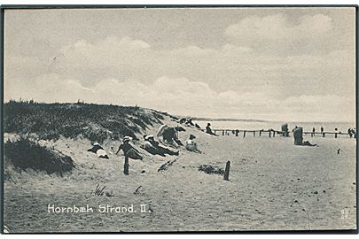 Hornbæk Strand II. Hornbæksangen på adressesiden. H. Mogensen no. 85 09. 