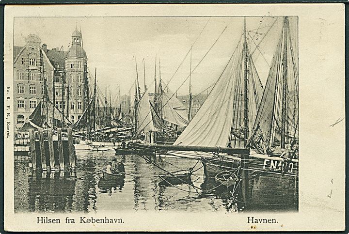 5 øre Fr. VIII på brevkort fra Kjøbenhavn d. 28.8.1908 til maskinmester ombord på krydseren Helka via Brevpostkontoret, København K. Iflg. meddelelse: Faaet Telegram, meget urolig, skriv endelig saa snart du kan. Under en præmieskydning øst for Endelave den 28. august 1908 skete en eksplosion ombord på Hekla i den forreste 15 cm kanon, hvorved en mand blev dræbt og 5 alvorligt sårede.