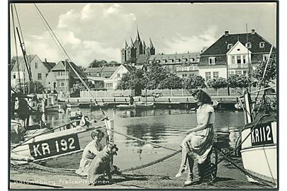 Fiskerihavnen i Kalundborg. Stenders no. 94148.