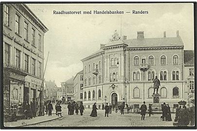 Raadhustorvet med Handelsbanken i Randers. J.M. Jensen no. 229.