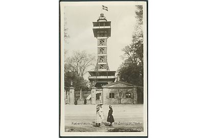 Indgang til Zoologisk Have, København. Stenders no. 370. Fotokort. 