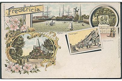 Fredericia, partier fra med havnen. E.S. Jessen u/no. Kvalitet 7