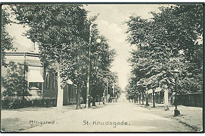 St. Knudsgade i Ringsted. Ahrent Flensborg no. 94 (11 485). Afrevet mærke. 