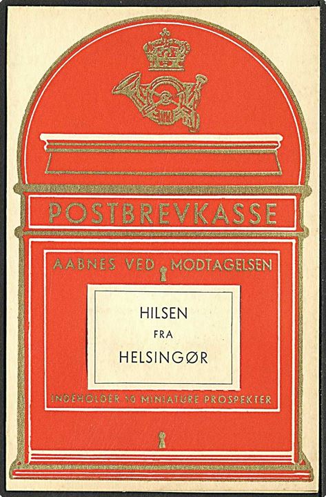 Postbrevkasse med hilsen fra Helsingør. Stenders no. 2.