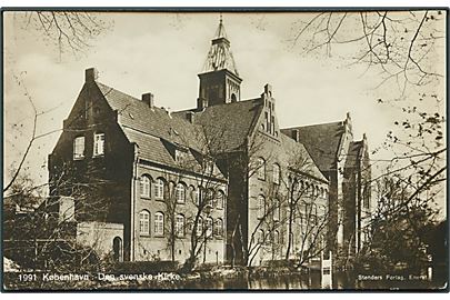 Den Svenske Kirke i København. Stenders no. 1991. Fotokort. 