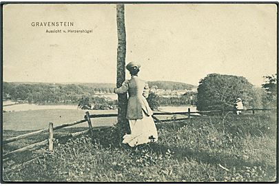 Gravenstein (Gråsten). Aussicht v. Herzenshügel. No. 500.