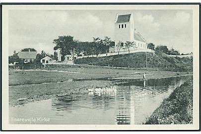 Faarevejle Kirke. Fotograf Søren Bay. Stenders no. 75595.