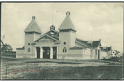 Hilsen fra Udstillingen i Horsens 1905 med Maskinhallen. Warburgs Kunstforlag no. 2773.