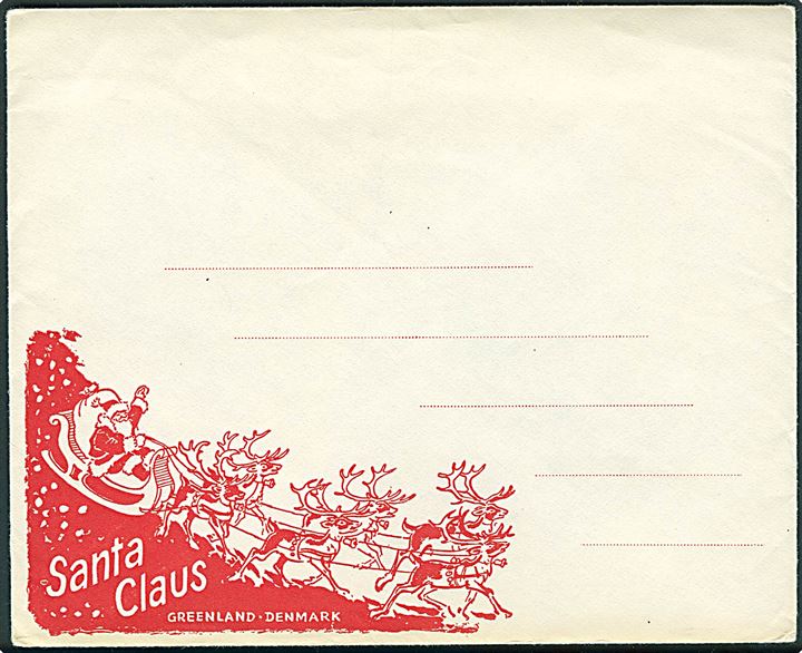 Julehilsen fra Santa Claus - Greenland - Denmark 1960. Ubrugt kuvert med følgebrev og engelsk udgave af H.C.Andersen's eventyr prinsessen på ærten.