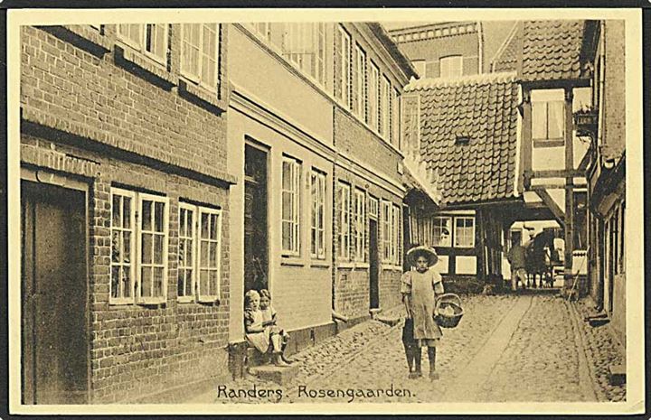 Parti fra Rosengaarden i Randers. Stenders no. 27876.