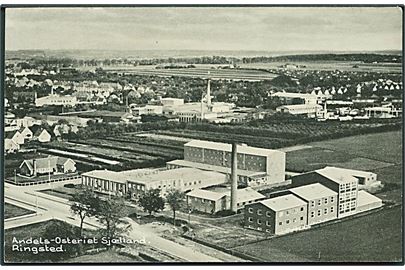 Andels - Osteriet Sjælland, Ringsted. Set fra luften. Stenders no. 95981. Aerodam Luftfoto. 