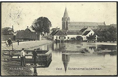 Ved Strandmølledammen i Assens. Stenders no. 13371.