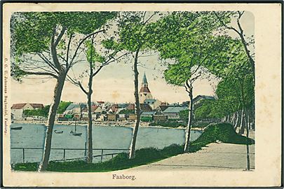 Faaborg med togvogne. C. C. U. Johnsens Boghandel u/no. 