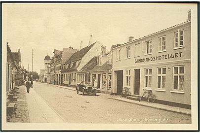 Landmandshotellet i Søndergade, Saxkjøbing. Stenders no. 61535. 