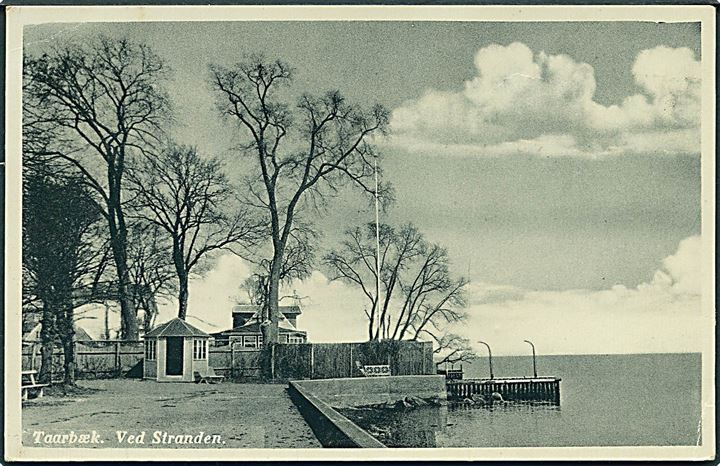 Ved Stranden, Taarbæk. Rudolf Olsens Kunstforlag no. 13374. 