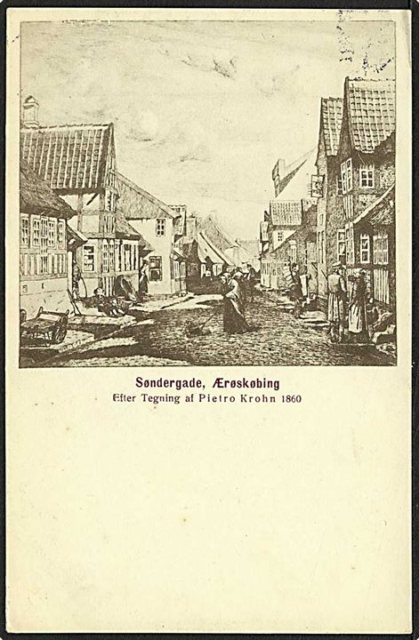 Parti fra Søndergade i Ærøskøbing. Stenders no. 45499.