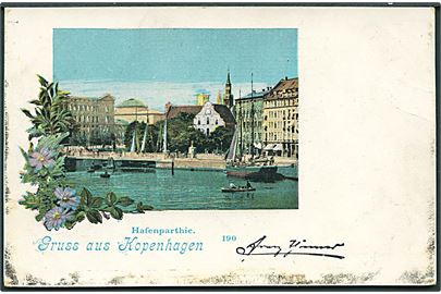 Gruss aus Kopenhagen. Hafenparthie. No. 190. 