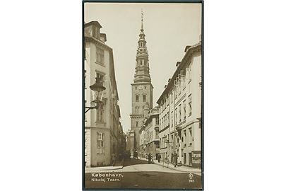 Nikolaj Taarn i København. J. Chr. Olsens Kunstforlag no. 147. Fotokort. 