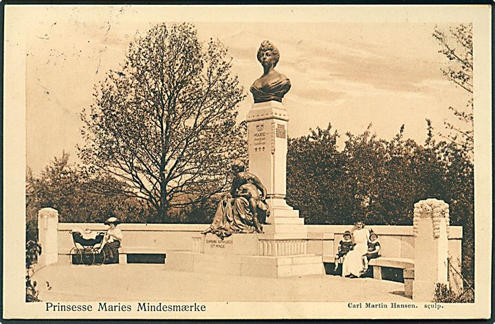 Prinsesse Maries Mindemærke i København. Carl Martin Hansen Sculp. Alex Vincents no. 585. 