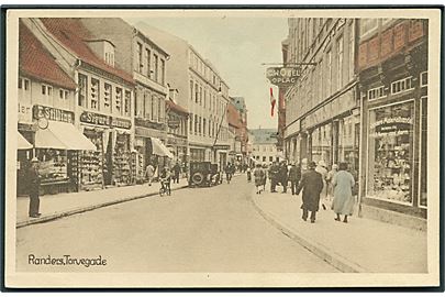 Torvegade med butikker, Randers. Stenders, Randers no. 151. 