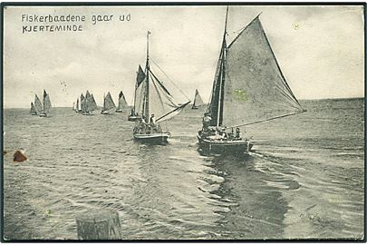 Fiskerbaadene gaar ud, Kjerteminde. H. H. O. no. 5409. 