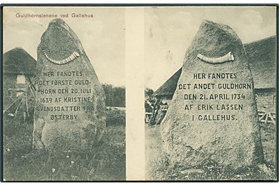 Guldhornstenene ved Gallehus. Carl C. Biehl no. 1729. 