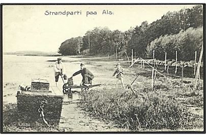 Strandbarti paa Als. Stenders No. 9860