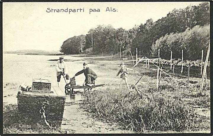 Strandbarti paa Als. Stenders No. 9860