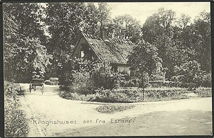 Parti fra Kroghshuset set fra Esrom. Stenders no. 6031.